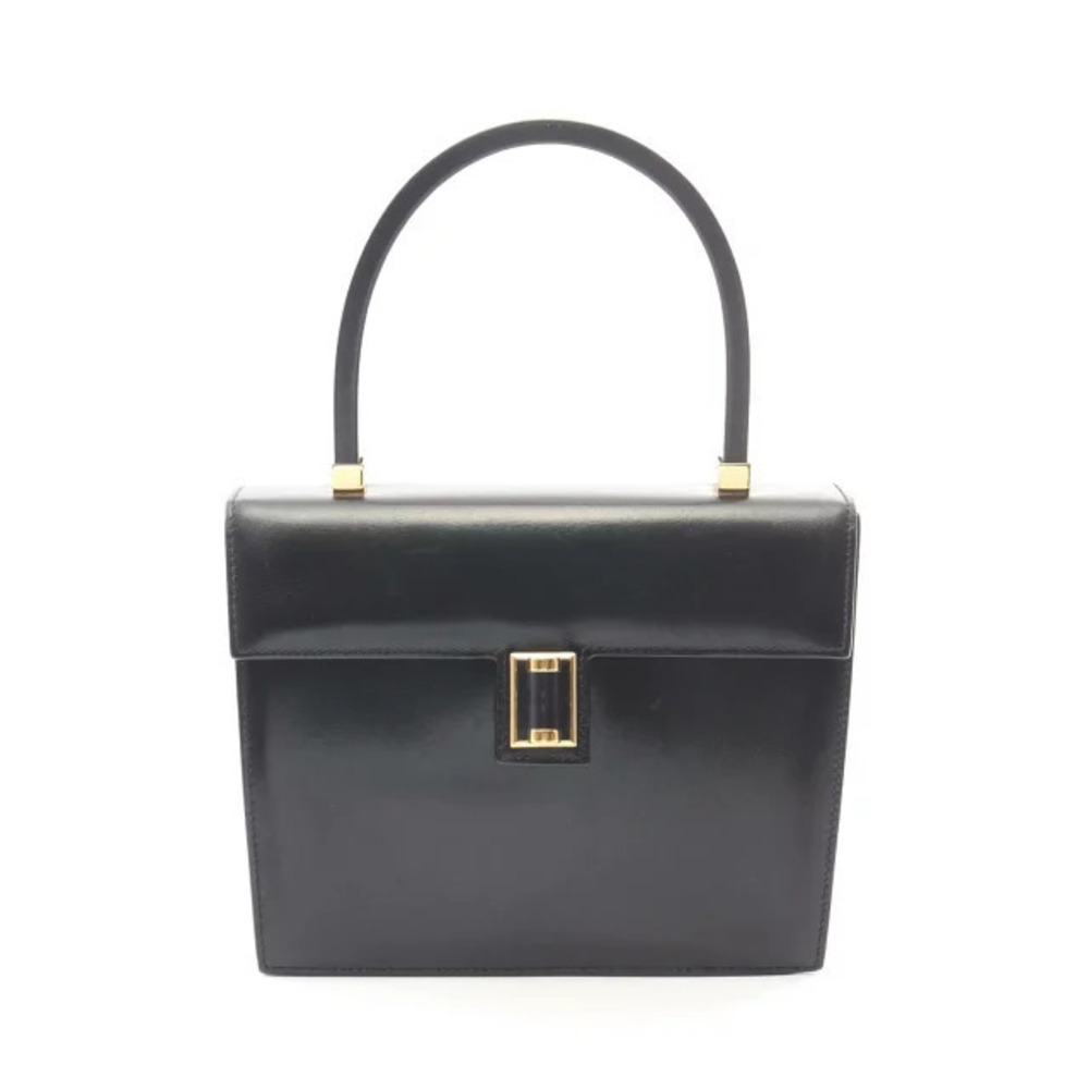 Gucci goldtone structured box silhouette black
